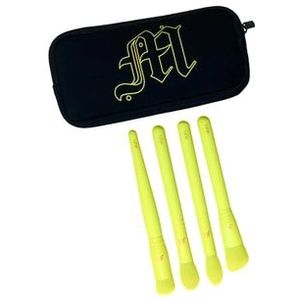 Made By Mitchell 4 Piece Face Brush Set Kwastenset, Green, 1 st
