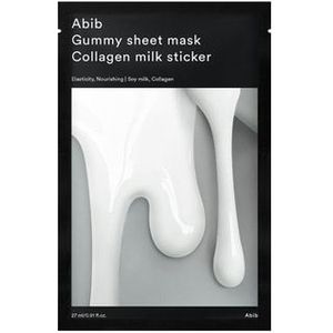 Abib Gummy Sheet Mask Collagen Milk Sticker Gezichtsmasker, 1 st