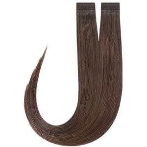 Rapunzel of Sweden Premium Tape Extensions Straight / Classic Tape 4 cm / 8 pieces 5.0 Brown 50 cm Hair extensions, 20 g
