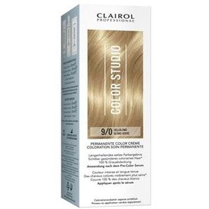 Clairol Color Studio Permanente Color Creme Haarkleur, Hellblond 9/0, 1 st