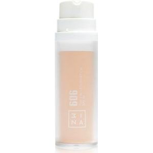 3Ina The 3 in 1 Foundation SPF 15 Vloeibare foundation, Nr. 606 - Ultra light yellow, 30 ml