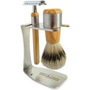 Golddachs Rasierset 3 teilig Silberspitzen Scheerset, 1 st