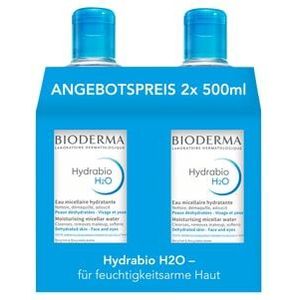 Bioderma Hydrabio H2O Duopack micellair reinigingswater voor droge huid Make-up Remover, 1000 ml
