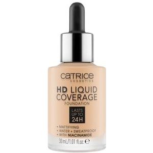 Catrice HD Liquid Coverage Vloeibare foundation, 008 Fair Beige, 30 ml
