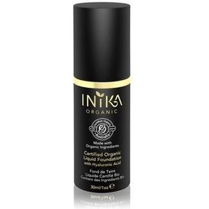 Inika Organic Certified Organic Liquid Foundation Minerale make-up, Cocoa, 30 ml