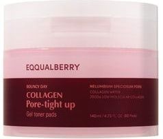 Eqqualberry Collagen Pore-Tight Up Gel Toner Pads Verzorgingspads, 140 ml