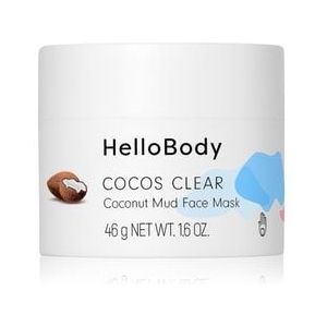 HelloBody Cocos Clear Coconut Purifying Mud Face Mask Gezichtsmasker, 45 ml