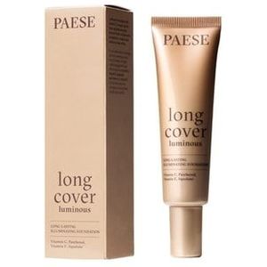 Paese Cosmetics Long Cover Luminous Foundation Vloeibare foundation, Nr. 1.0 Light Beige, 30 ml