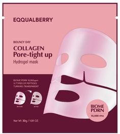 Eqqualberry Collagen Pore-tight up Hydrogel Mask Gezichtsmasker, 4 st
