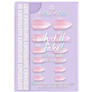 essence what the fake! Press-On Nails manicure set - babyboomer Nagelverzorgingsset, Nr. 03 - Babyboomer, 28 st