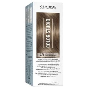 Clairol - Color Studio - Permanente Kleurcrème - Mittelaschblond 7/1 - 1 st