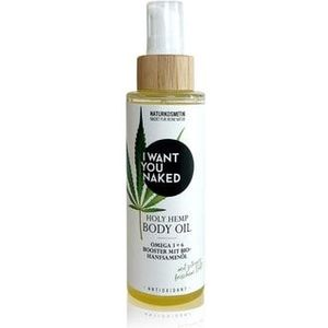 I Want YOU Naked Holy hemp Biologische Hennepzaadolie en Vitamin E Lichaamsolie, 100 ml