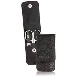 Pfeilring Trendy schwarzes Kalbsleder Manicureset, 1 st