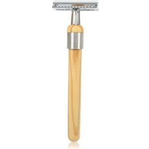 Golddachs Doppelklingen Olivenholz Scheermes, 1 st