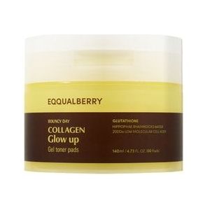 Eqqualberry Collagen Glow Up Gel Toner Pads Verzorgingspads, 140 ml