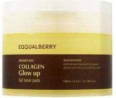 Eqqualberry Collagen Glow Up Gel Toner Pads Verzorgingspads, 140 ml