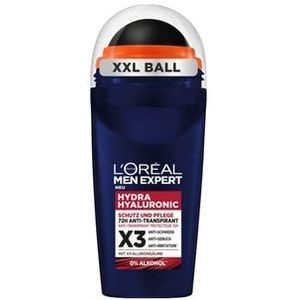 L'Oréal Men Expert Hydra Hyaluronic 72H Anti-Transpirant Roll On Deodorant Roll-On, 50 ml