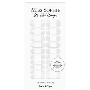 Miss Sophie UV Gel Wraps French Tips Nagelsticker, French Tips, 20 st