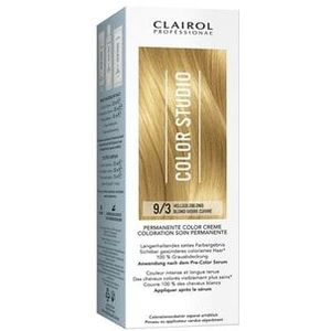 Clairol Color Studio Permanente Color Creme Haarkleur, Hellgoldblond 9/3, 1 st