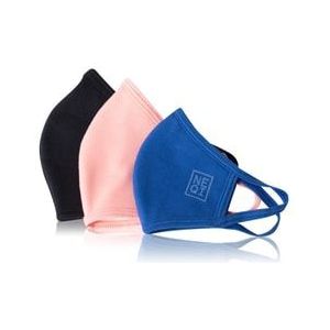 Neqi Gemeenschap Roze/Blauw/Zwart Mondkapje, 3 st