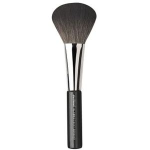 Vegan - Ovale Poederkwast - Zwart - Kunstvezel - Handgemaakt in Duitsland