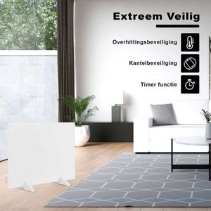 Infrarood - verwarmingspaneel - 550 Watt - elektrische kachel - paneel - vrijstaand of wandmontage