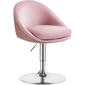 Vasagle - bureaustoel roze - ergonomische - hoogte verstelbaar - zilver frame