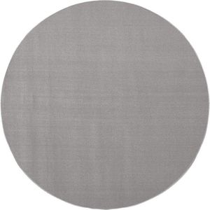 Vloerkleed - rond - wol - grijs - diameter 120 cm