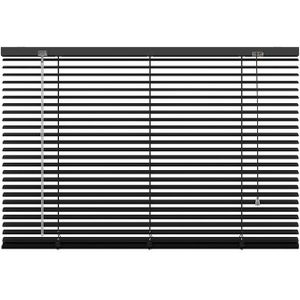 Aluminium - Jaloezie - Mat Zwart - 120x130 cm - 25 mm Lamellen