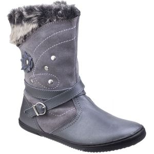Hush puppies - laarzen - meisjes - halfhoog - grijs - baby - maat 21.5