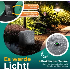 KESSER - Tuinstopcontact - Steenlook - 4 Stopcontacten - Inclusief Grondpen