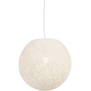 QAZQA Landelijke hanglamp wit 35 cm - Corda