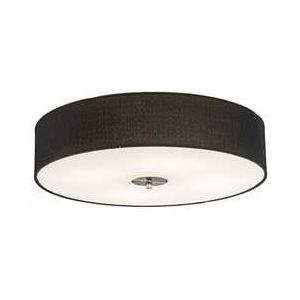 QAZQA Landelijke plafondlamp zwart 50 cm - Drum Jute