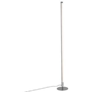 QAZQA Moderne vloerlamp chroom incl. LED 3-staps dimbaar - Line-up