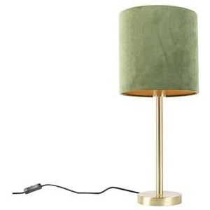 QAZQA simplo - Moderne Tafellamp met kap - 1 lichts - H 595 mm - Groen - Woonkamers-sSlaapkamer