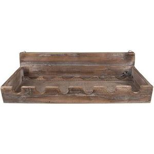 Clayre & Eef Wijnrek 57x28x14 cm Bruin Hout Flessenrek