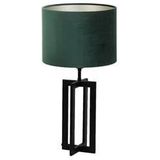 Light & Living Tafellamp Mace|Velours - Zwart|Dutch Green - Ø30x56cm