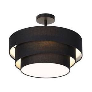 QAZQA Moderne plafondlamp zwart 45 cm 3-lichts - Drum Trio