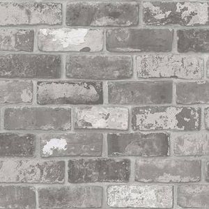 vtwonen Vliesbehang | Bricks Grey - Grijs