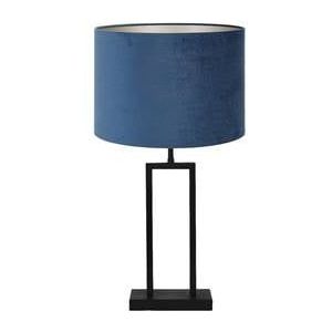 Light & Living Tafellamp Shiva|Velours - Zwart|Blauw - Ø30x62cm