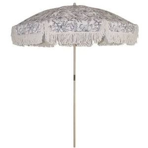 by fonQ basic Tassel Parasol Ø 200 cm - Blue Fleurs