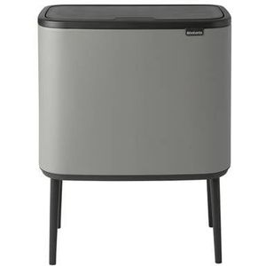 Brabantia Bo Touch Bin Prullenbak - 11 + 23 liter - Afvalscheiding - Mineral Concrete Grey