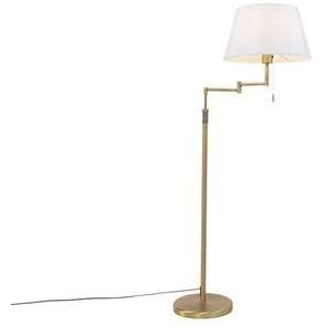 QAZQA ladas - Moderne Vloerlamps-sStaande Lamp met zwenkarm - 1 lichts - H 1500 mm - Brons - Woonkamers-sSlaapkamer