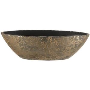 Mica Decorations Clemente Ovale Bloempot - 48x19x15 cm - Terra - Goud