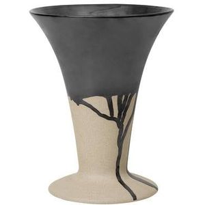 ferm LIVING Flores Vaas - Sand/Black