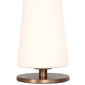 Steinhauer Ancilla tafellamp wit 24 cm hoog glas