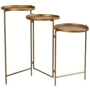 DKNC - Tafel opvouwbaar Edinburgh - metaal 113.5x35x78cm - Goud