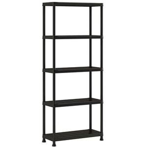 Keter Plus shelf 75/5 - 5 Planken - 75x32x176 cm - Zwart