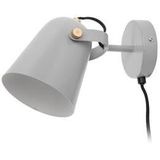 Leitmotiv - Wall lamp Steady metal matt mouse grey
