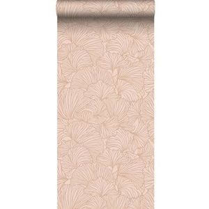 ESTAhome behang ginkgo bladeren terracotta roze - 0.53 x 10.05 m - 139